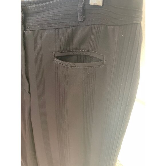 Larry Levine Black Textured Cropped Wide Legged Pants Sz 8 - Picture 6 of 11